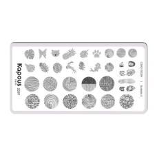 KAPOUS «Crazy story» Scribble 3, пластина для стемпинга