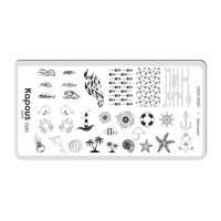 KAPOUS «Crazy story» Sea Mood, пластина для стемпинга