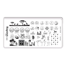 KAPOUS «Crazy story» Summer, пластина для стемпинга