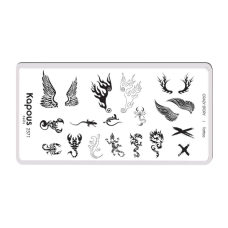 KAPOUS «Crazy story» Tatoo, пластина для стемпинга