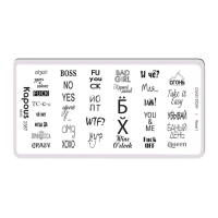 KAPOUS «Crazy story» Word 1, пластина для стемпинга