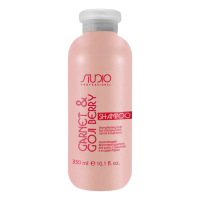 STUDIO Укрепляющий фруктовый шампунь для волос с Гранатом и ягодами Годжи (350 мл)