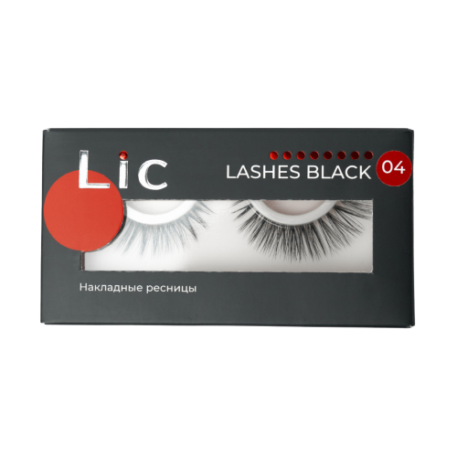 LIC False Lashes Black Ресницы накладные 04 NEW 