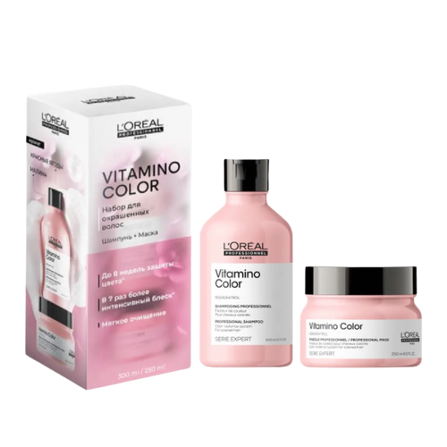 L'Oreal Professionnel Serie Expert Vitamino Color Набор (Шампунь 300 мл + Маска 250 мл)