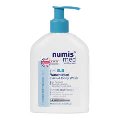 NUMIS MED Гель очищающий для лица и тела pH 5,5 для чувствительной кожи с пантенолом (200 мл)