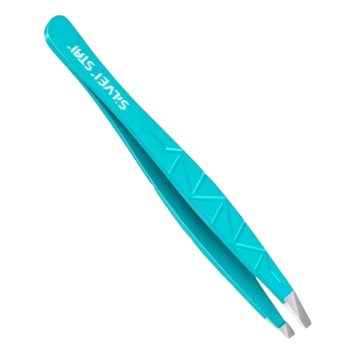 SILVER STAR Пинцет косой бирюзовый Ocean АТ-9960 Classic