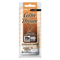 SOLBIANCA “Coffee Dream” 20х bronzer Крем-автозагар с кофеином, маслом ши, экстрактом имбиря и арники (15 мл) 