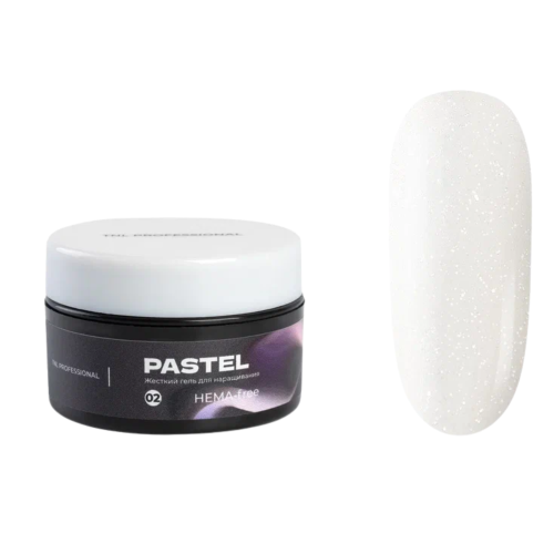 TNL Professional "Pastel" Гель для наращивания, жесткий, №2 - молочный с шиммером (15 мл)