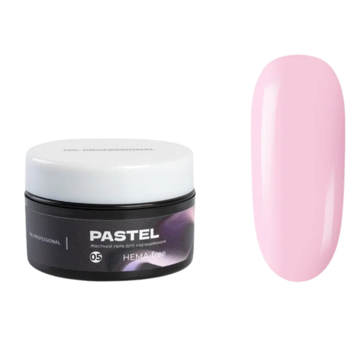 TNL Professional "Pastel" Гель для наращивания, жесткий, №5 - натуральный розовый (15 мл)
