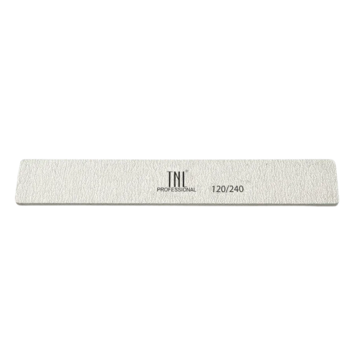TNL Professional Пилка для ногтей широкая 120/240 (серая)