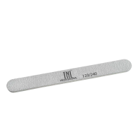 TNL Professional Пилка для ногтей узкая 120/240 (серая)
