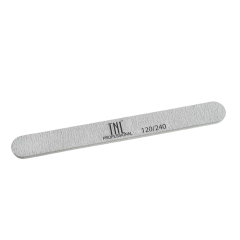 TNL Professional Пилка для ногтей узкая 120/240 (серая)