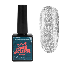 TNL Professional Гель-лак «Слово Мастера» с глиттером №01 – седая ночь (10 мл)