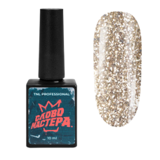 TNL Professional Гель-лак «Слово Мастера» с глиттером №02 – золотой хит (10 мл)