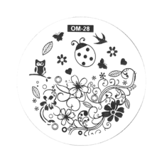 TNL Professional Трафарет металлический для стемпинга малый - Божья коровка 