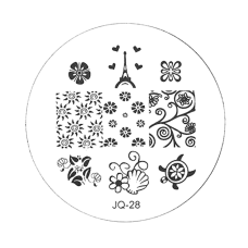 TNL Professional Трафарет металлический для стемпинга малый - Эйфелева башня 