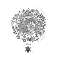 TNL Professional Трафарет металлический для стемпинга средний - Феерия 