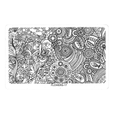 TNL Professional Трафарет металлический для стемпинга большой - Индийские мотивы 