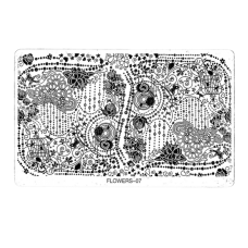 TNL Professional Трафарет металлический для стемпинга большой - Россыпь камней