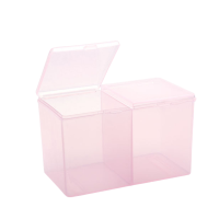 TNL Professional Контейнер двухсекционный прозрачно-розовый 