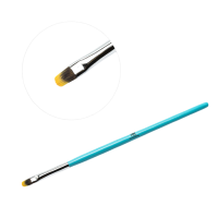 TNL Professional Кисть для геля, закругленная голубая