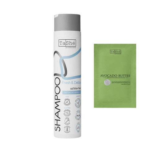 Набор Tashe professional "Fresh & Detox": Шампунь для волос "Fresh & Detox" (300 мл) + Баттер для волос "Avocado hair butter" (саше 20 мл)