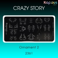 2361 Ornament 2, пластина для стемпинга «Crazy story» Kapous