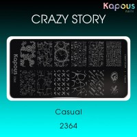 2364 Casual, пластина для стемпинга «Crazy story» Kapous