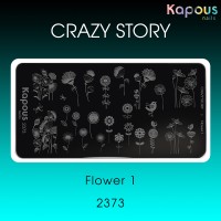 2373 Flower 1, пластина для стемпинга «Crazy story» Kapous