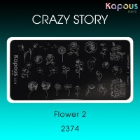 2374 Flower 2, пластина для стемпинга «Crazy story» Kapous