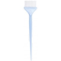 Кисть для окрашивания DEWAL голубая с белой щетиной узкая JPP048D-1 blue
