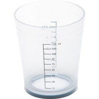 Стакан мерный DEWAL, белый, с резинкой на дне 135 мл JPP064L