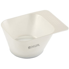 Чаша для краски DEWAL, белая, с ручкой, квадратная, с резинкой на дне 300 мл JPP151L