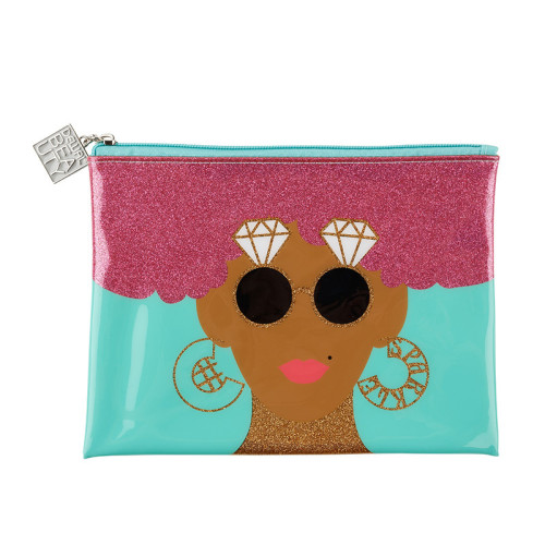 Косметичка Dewal Beauty серия "Модница", мятная 22х16,5х1,5см