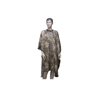 Пеньюар для стрижки DEWAL "Леопард"полиэстер,145х160см  на крючках.