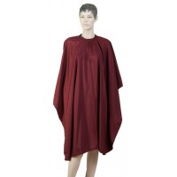Пеньюар для стрижки DEWAL"Матовый", полиэстер, алый 128х148 см, на крючках