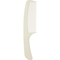 Расческа рабочая DEWAL серия SUPER thin с ручкой, средняя, белая 19.0см