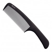 Расческа рабочая DEWAL серия SUPER thin с ручкой, широкая, черная 20,5см